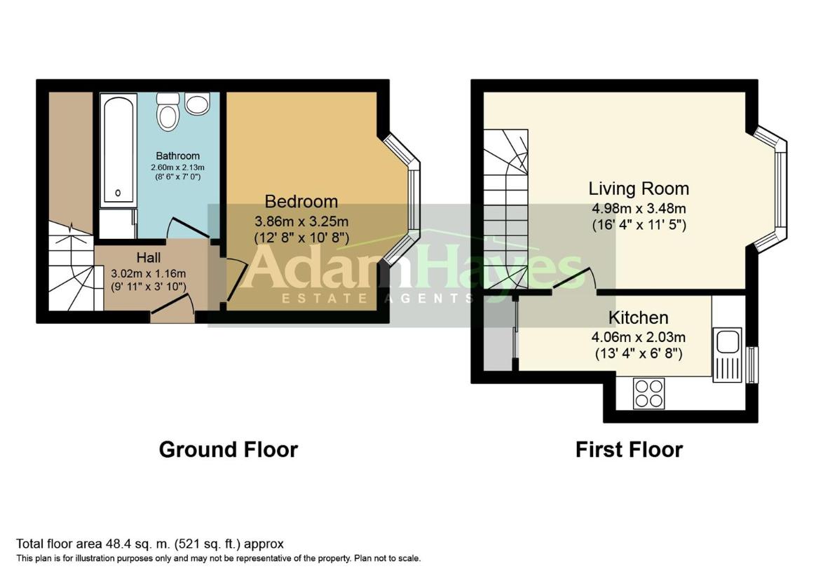 1 bedroom flat for sale - floorplan