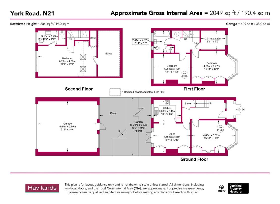 4 bedroom terraced house for sale - floorplan