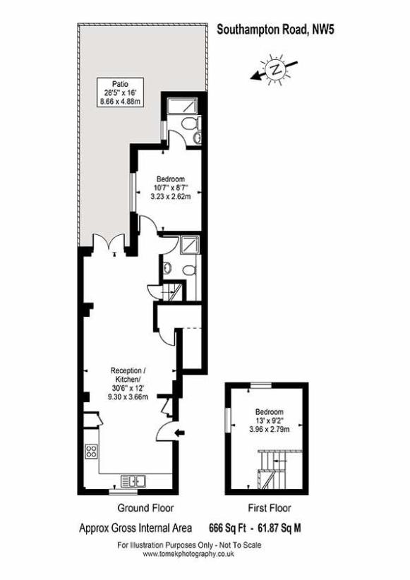 2 bedroom flat for sale - floorplan