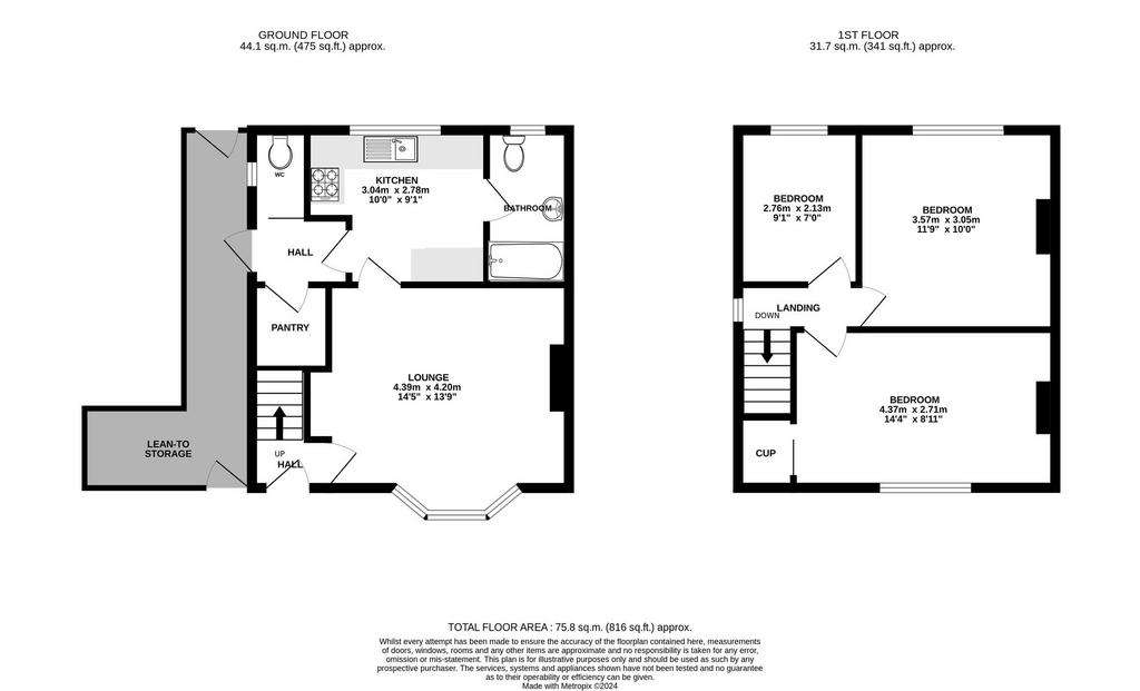 3 bedroom semi-detached house for sale - floorplan