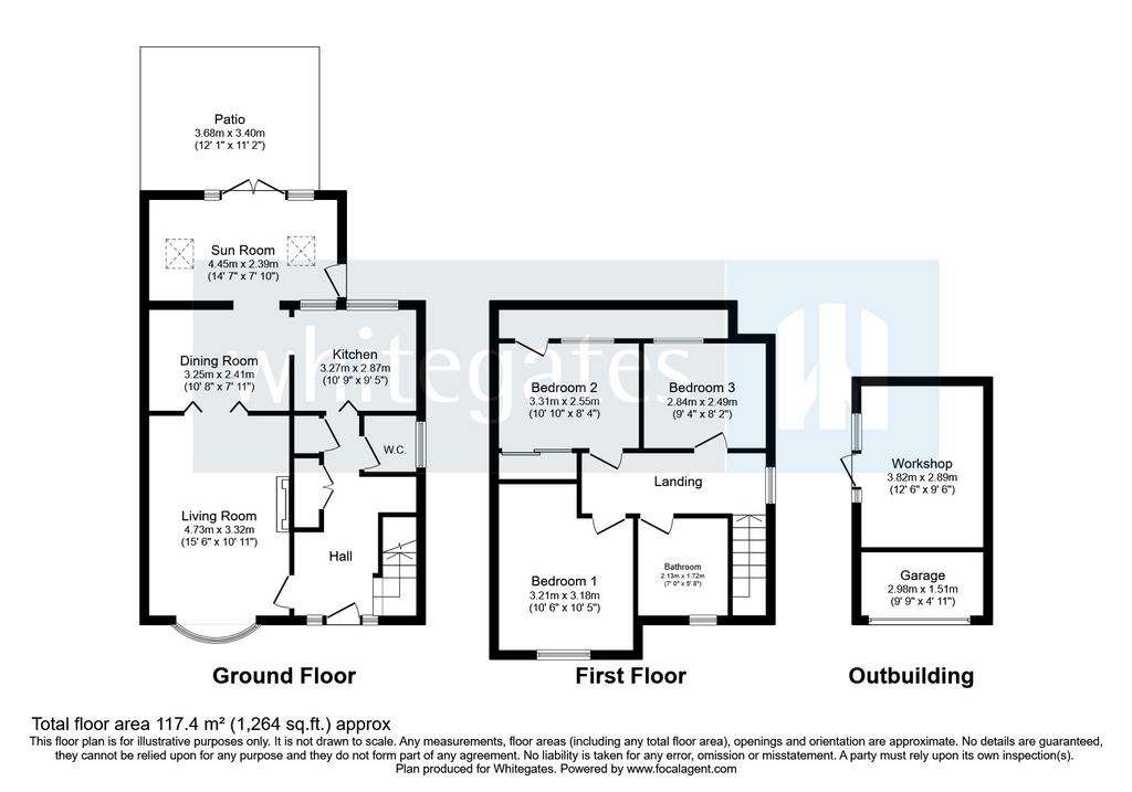 3 bedroom semi-detached house for sale - floorplan