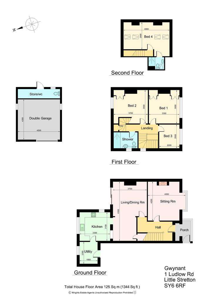 4 bedroom semi-detached house for sale - floorplan