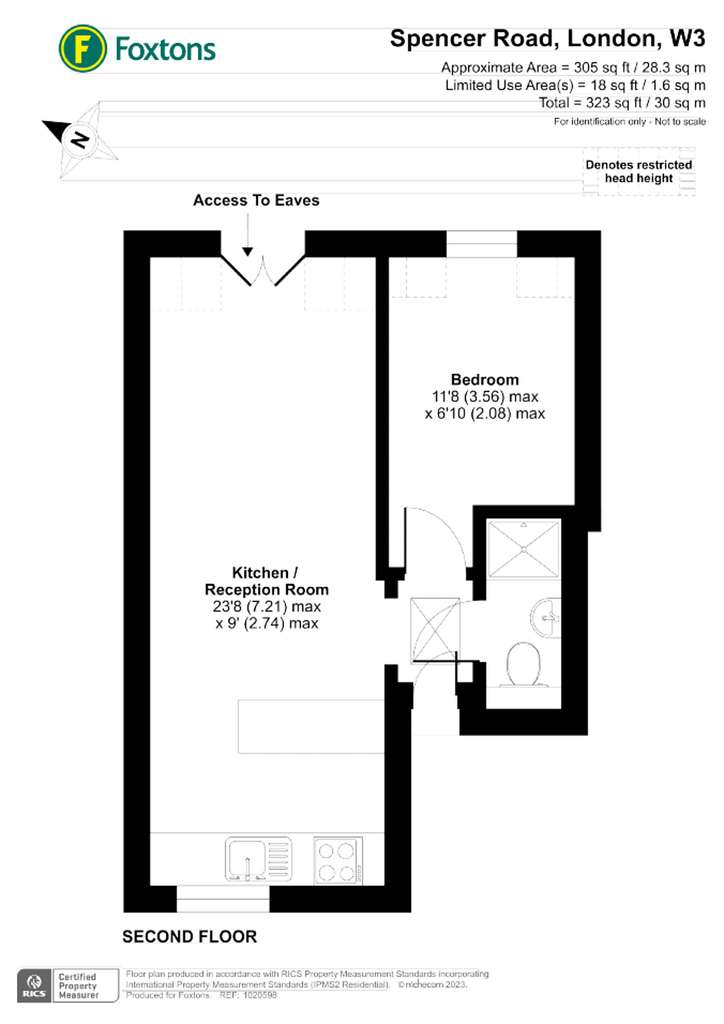 1 bedroom flat to rent - floorplan