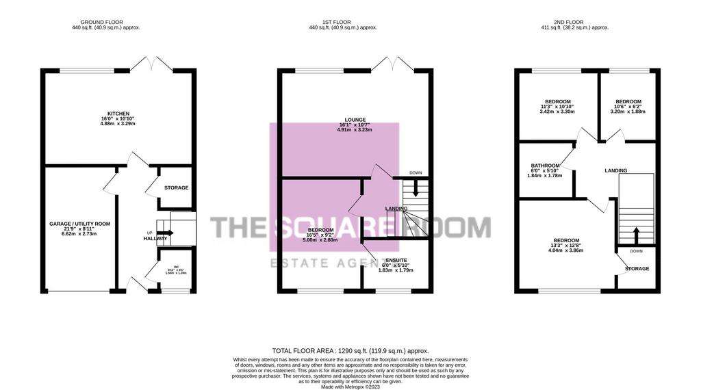 4 bedroom town house for sale - floorplan