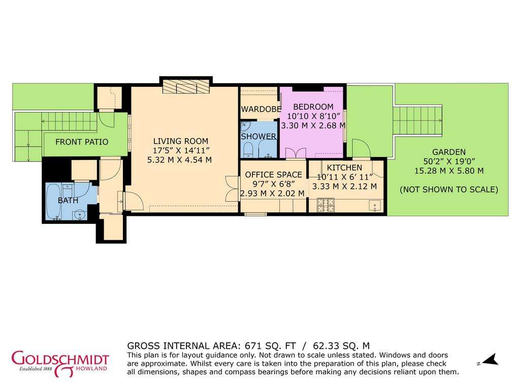 1 bedroom flat for sale - floorplan