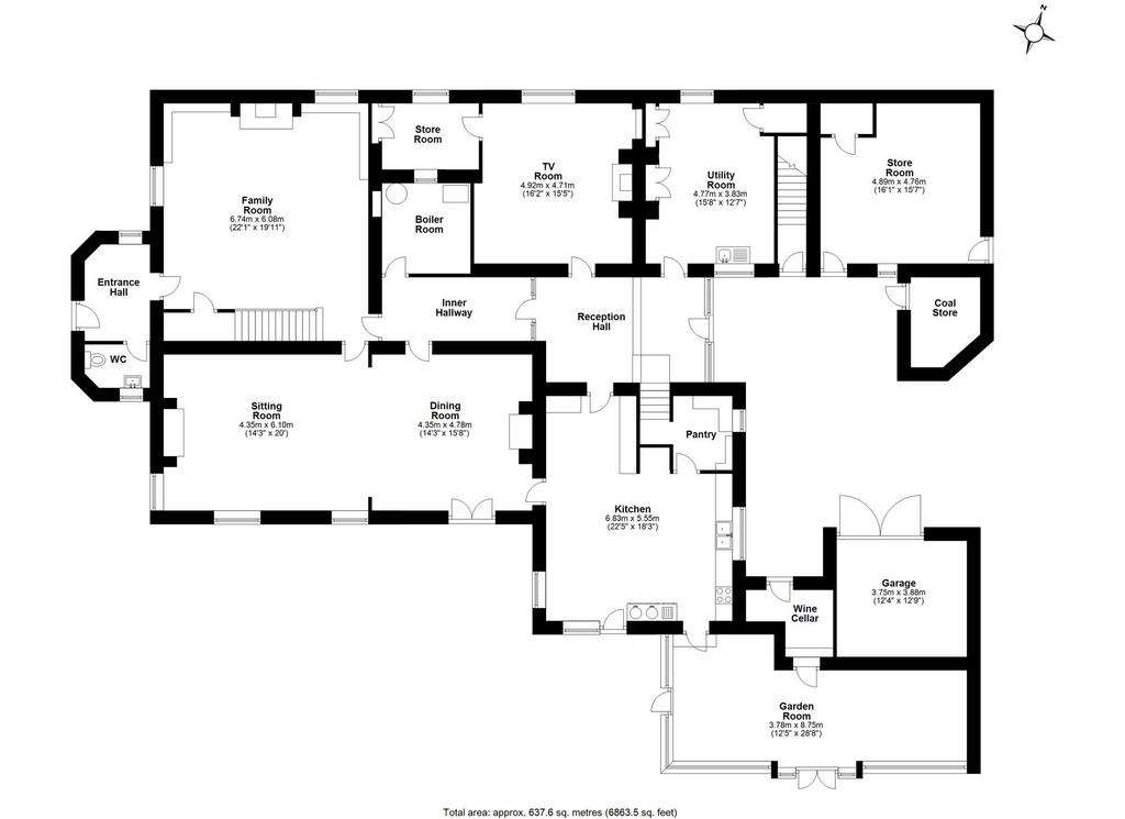 7 bedroom country house for sale - floorplan