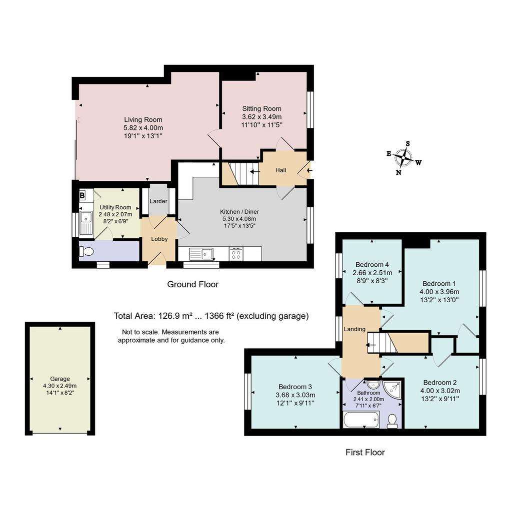 4 bedroom semi-detached house for sale - floorplan