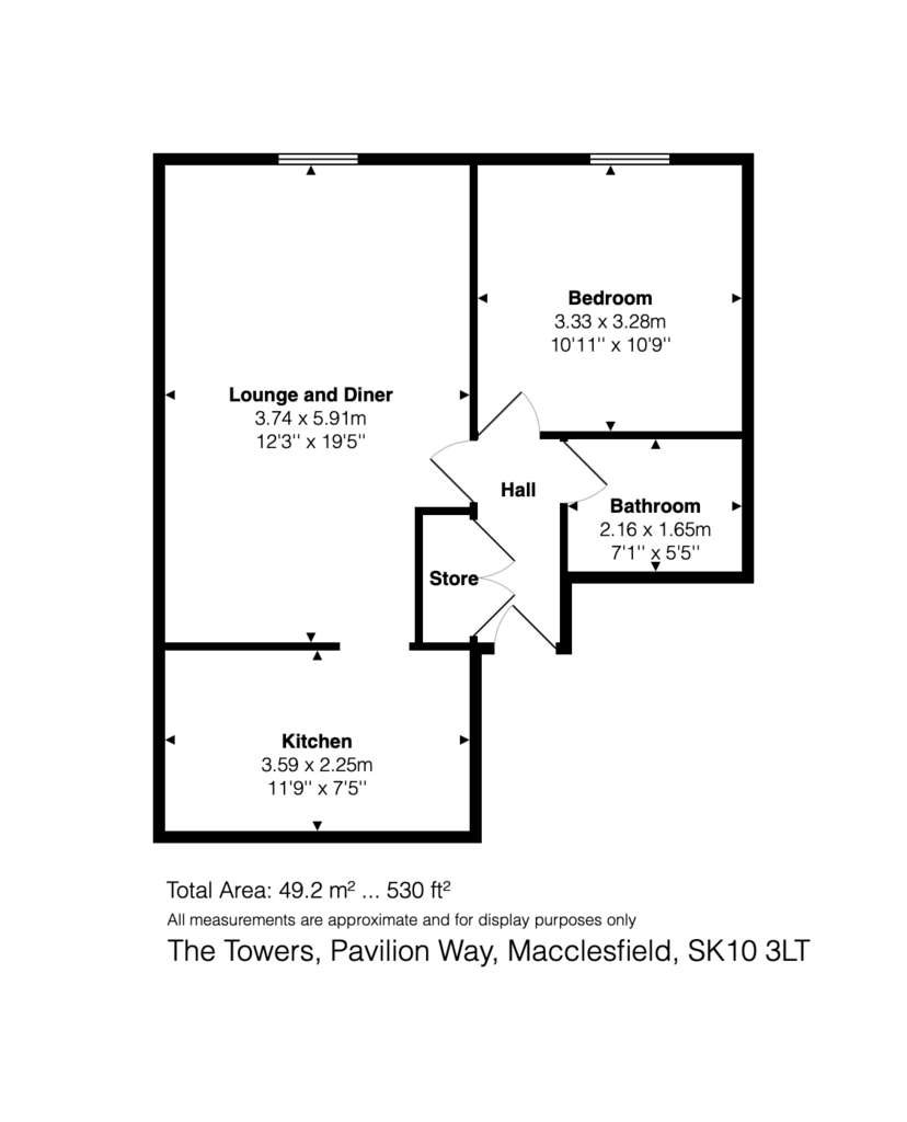 1 bedroom flat for sale - floorplan