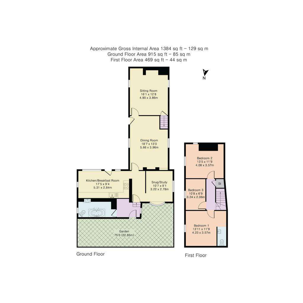 3 bedroom detached house for sale - floorplan