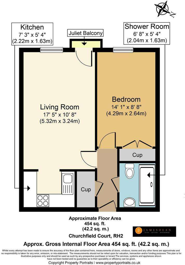 1 bedroom flat for sale - floorplan