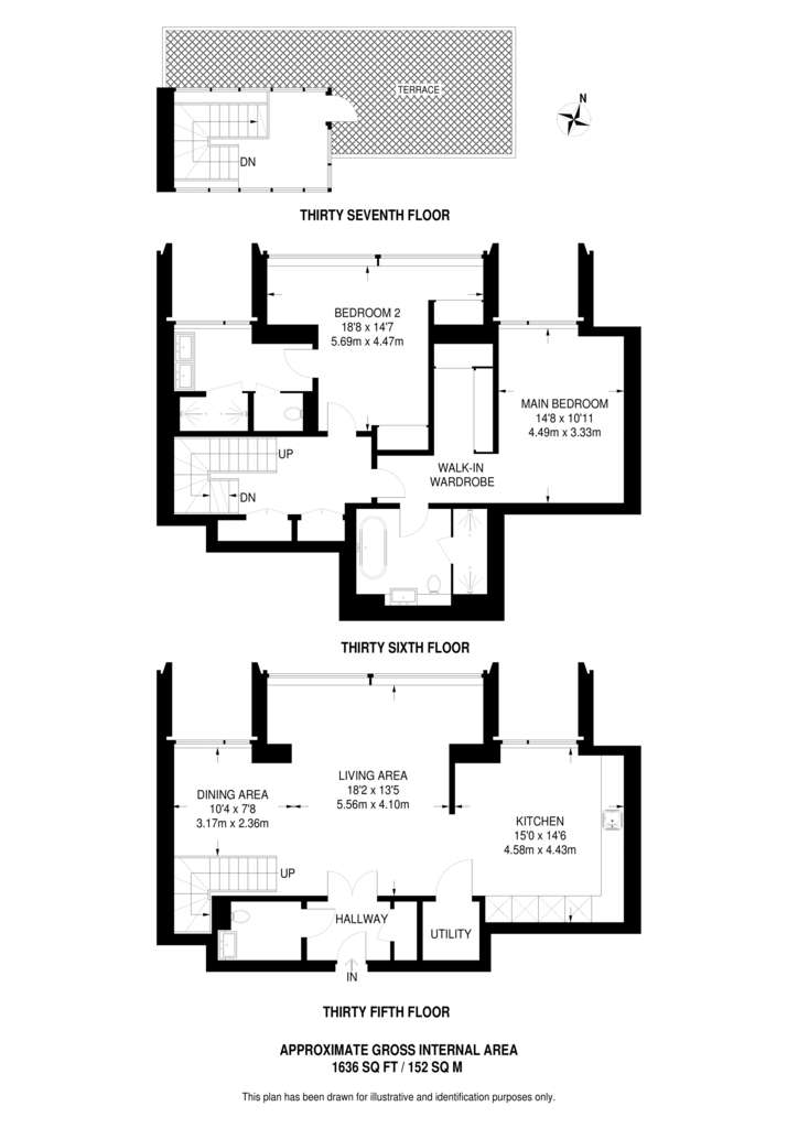 2 bedroom penthouse apartment for sale - floorplan