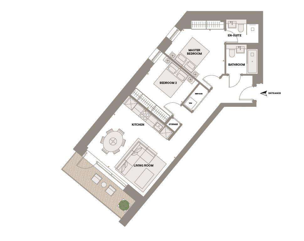 2 bedroom flat for sale - floorplan