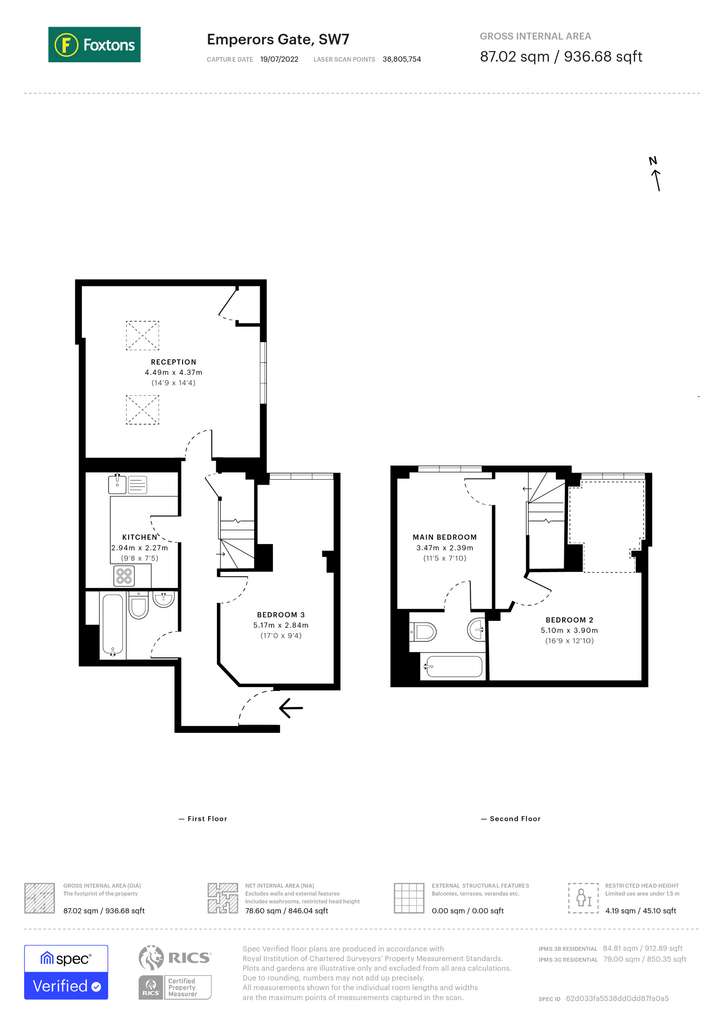 3 bedroom flat to rent - floorplan