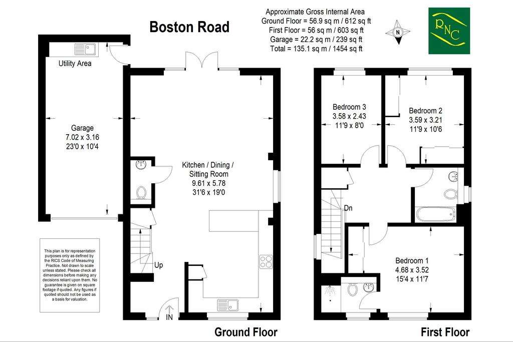 3 bedroom house for sale - floorplan