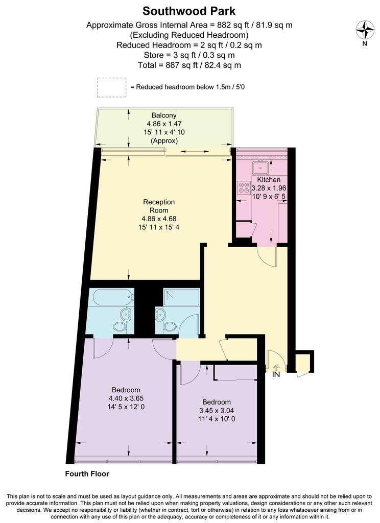 2 bedroom flat for sale - floorplan