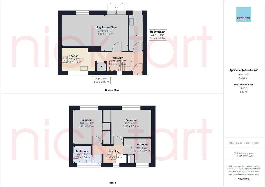 3 bedroom semi-detached house for sale - floorplan