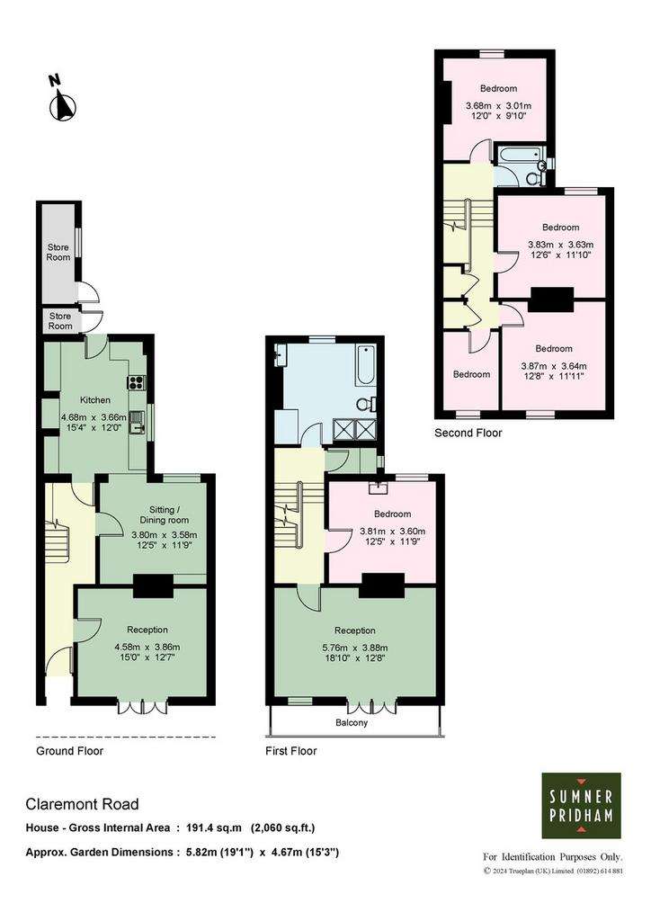 5 bedroom town house for sale - floorplan