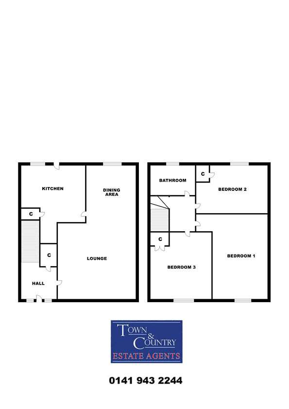 3 bedroom semi-detached house for sale - floorplan