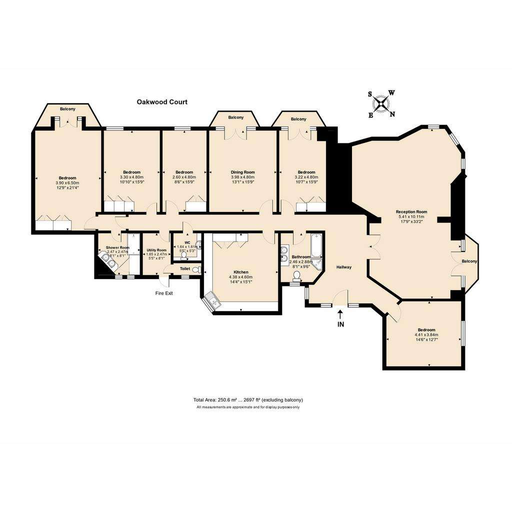 6 bedroom penthouse apartment to rent - floorplan