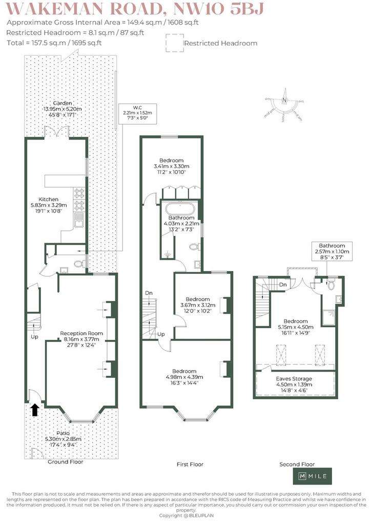 4 bedroom terraced house to rent - floorplan