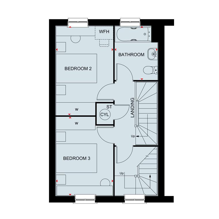 3 bedroom semi-detached house for sale - floorplan