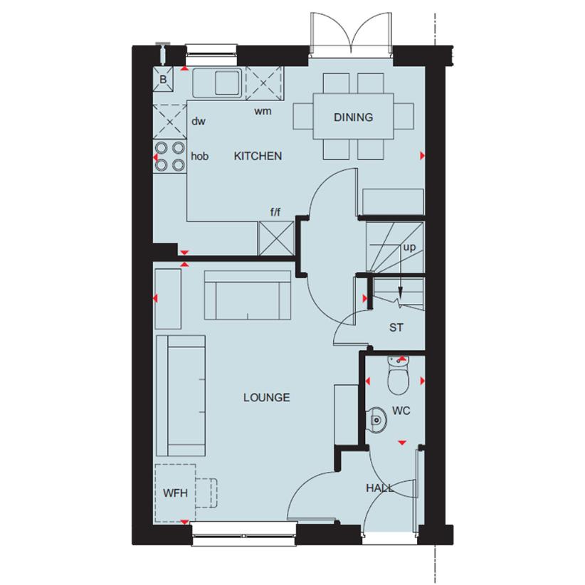 3 bedroom semi-detached house for sale - floorplan