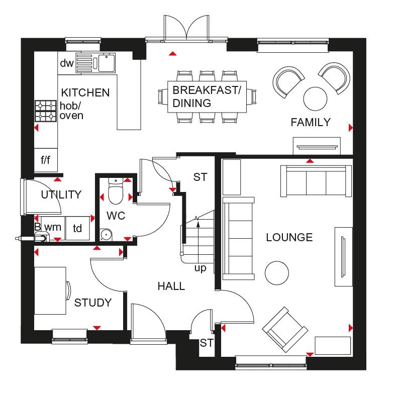 4 bedroom detached house for sale - floorplan