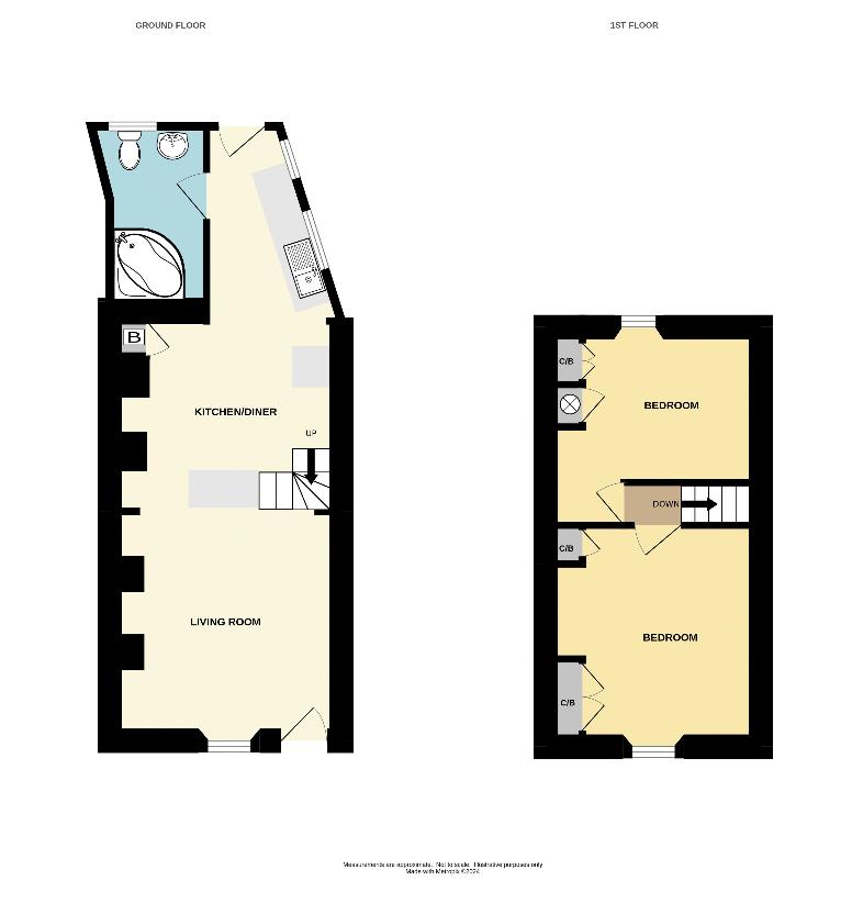 2 bedroom cottage for sale - floorplan