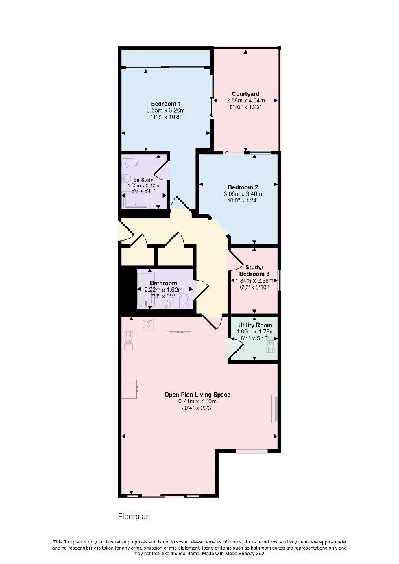 3 bedroom flat for sale - floorplan