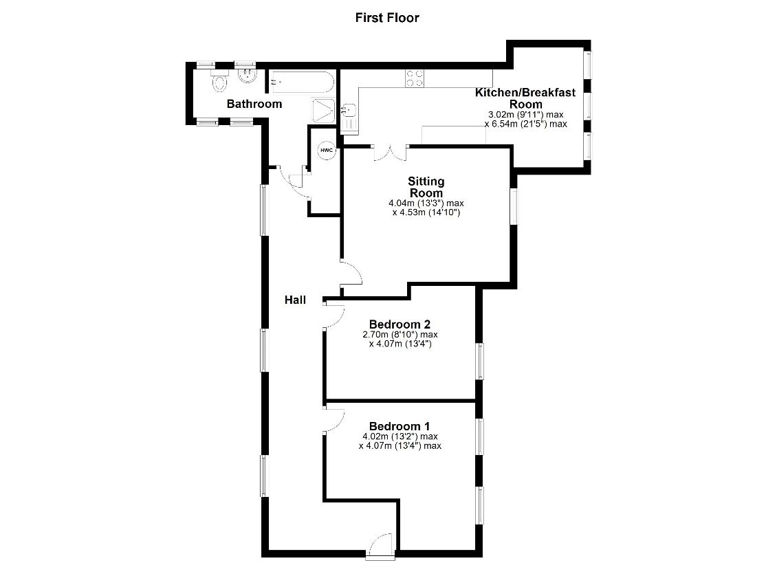 2 bedroom flat for sale - floorplan