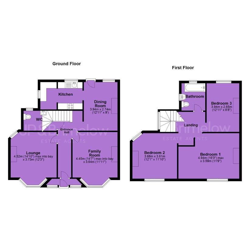 3 bedroom end of terrace house for sale - floorplan