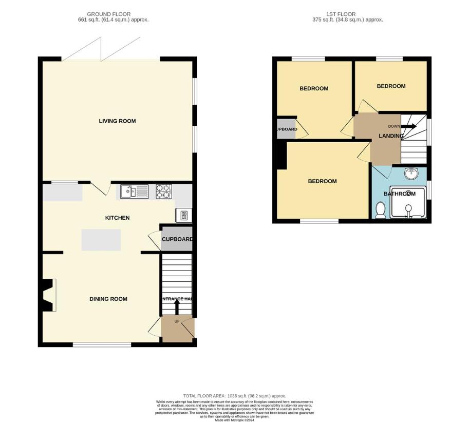 3 bedroom semi-detached house for sale - floorplan