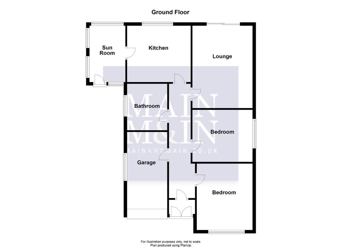 2 bedroom bungalow for sale - floorplan