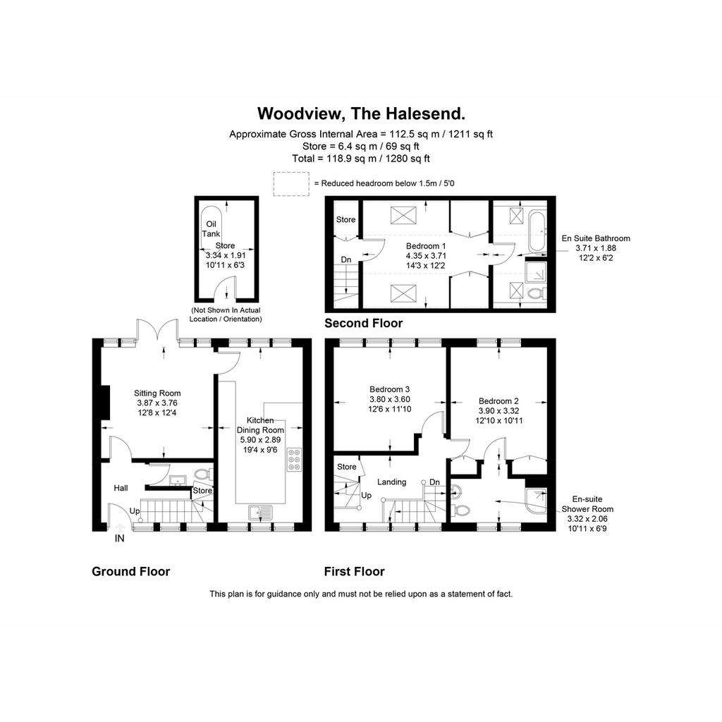 3 bedroom barn conversion to rent - floorplan