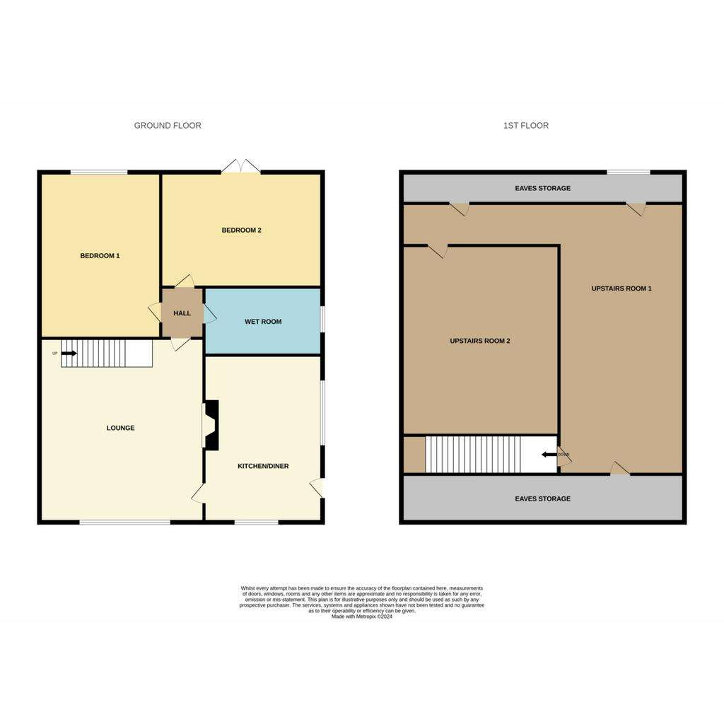 2 bedroom semi-detached bungalow for sale - floorplan