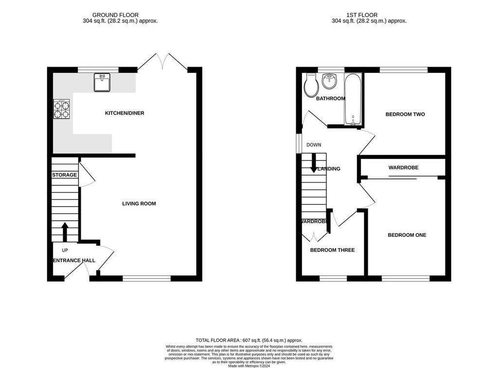 3 bedroom semi-detached house for sale - floorplan