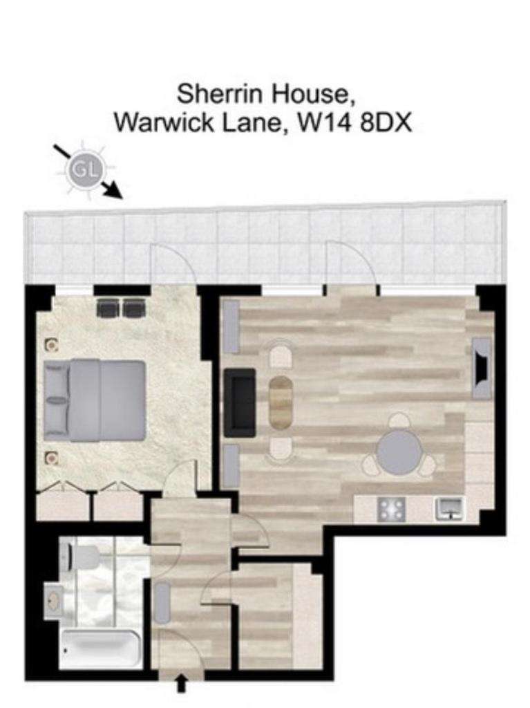 1 bedroom flat for sale - floorplan