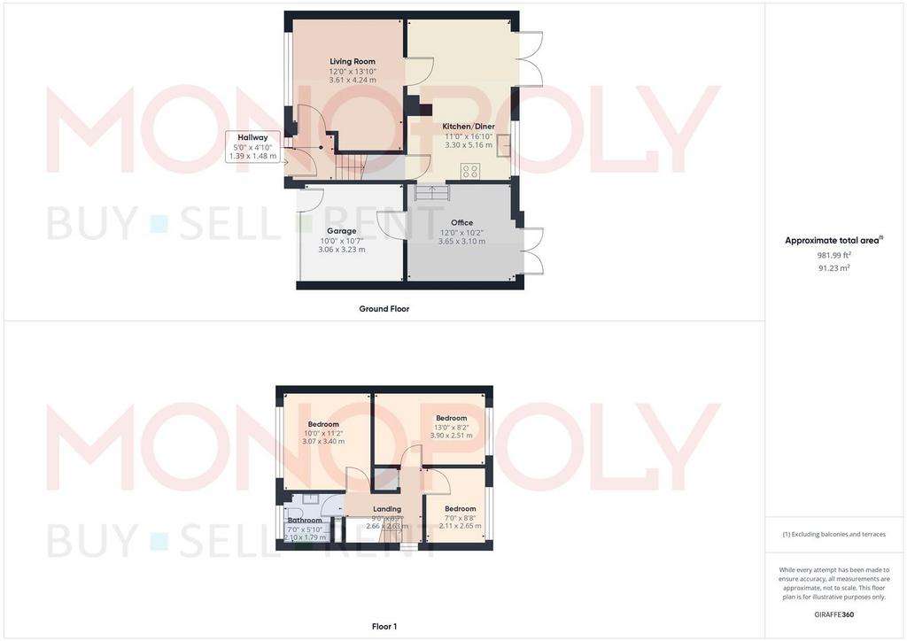 3 bedroom link-detached house for sale - floorplan