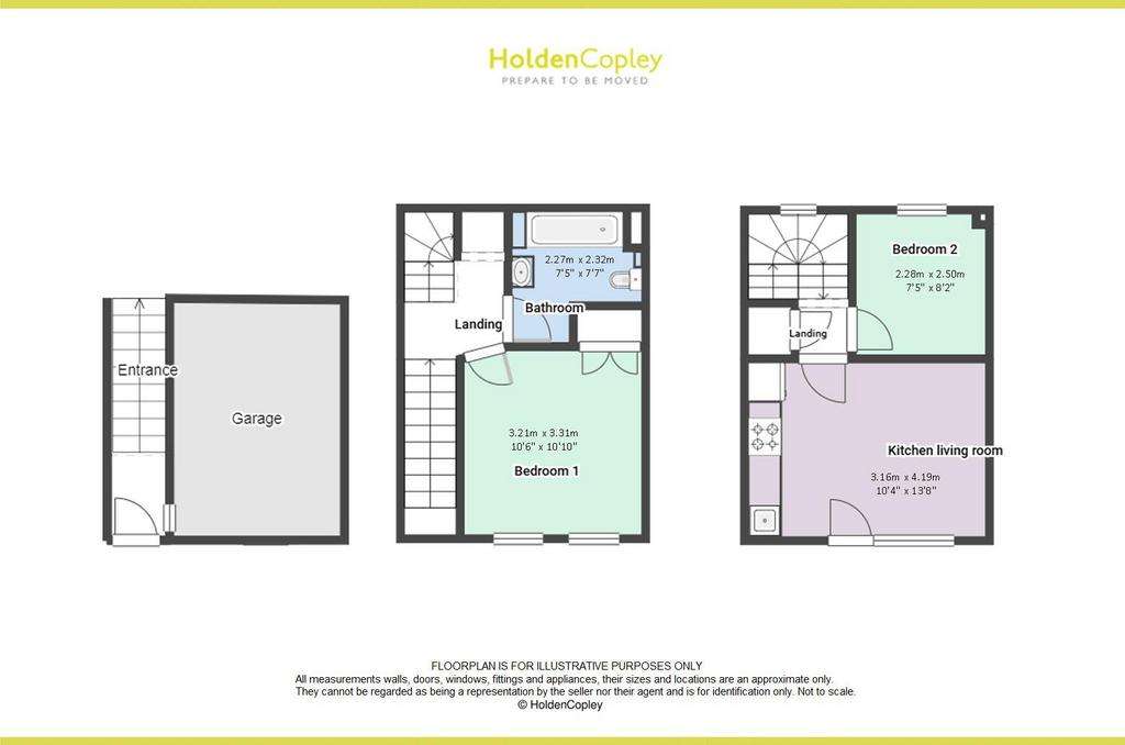 2 bedroom town house for sale - floorplan