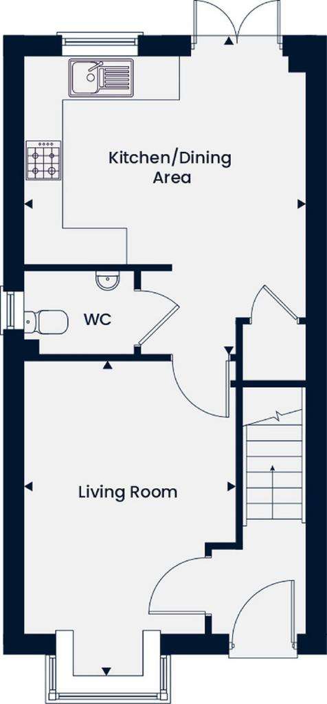 2 bedroom semi-detached house for sale - floorplan