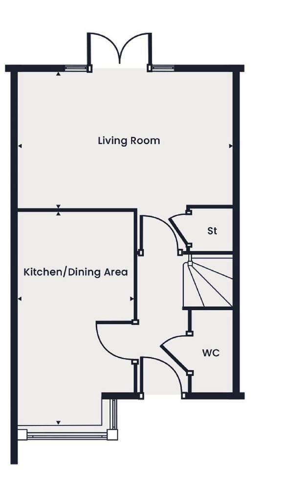 2 bedroom house for sale - floorplan