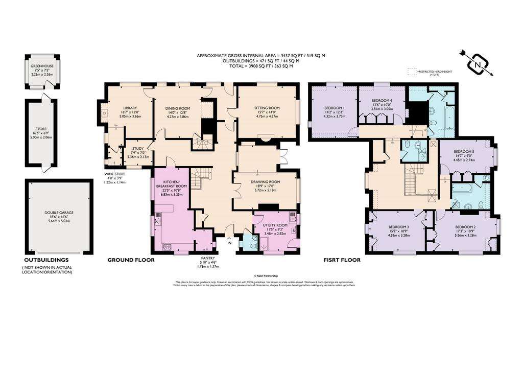 5 bedroom house for sale - floorplan