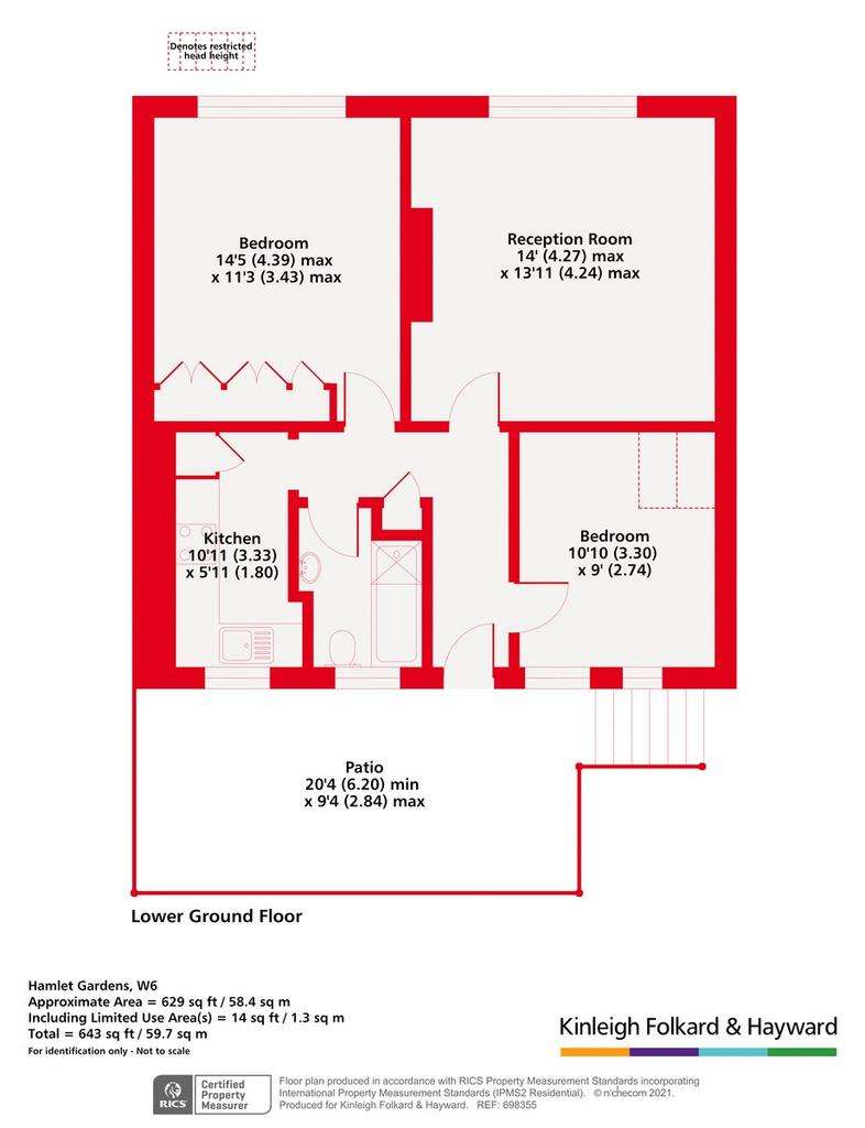 2 bedroom flat for sale - floorplan