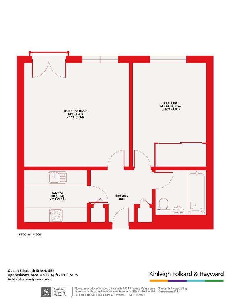 1 bedroom flat for sale - floorplan