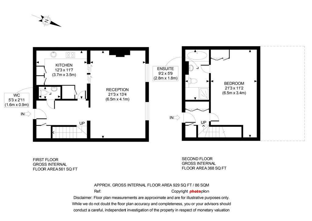 1 bedroom flat to rent - floorplan