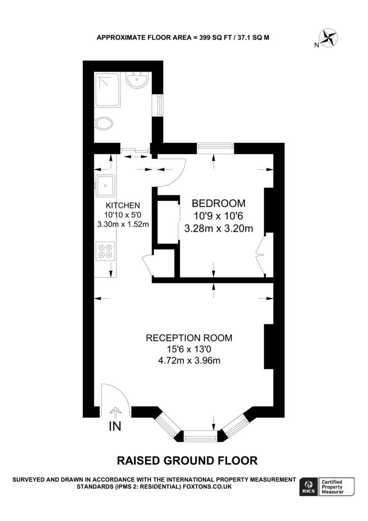 1 bedroom flat to rent - floorplan