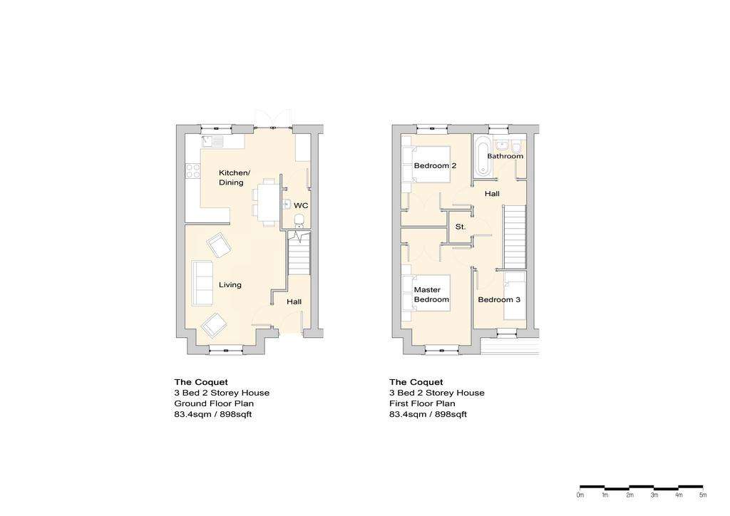 3 bedroom semi-detached house for sale - floorplan