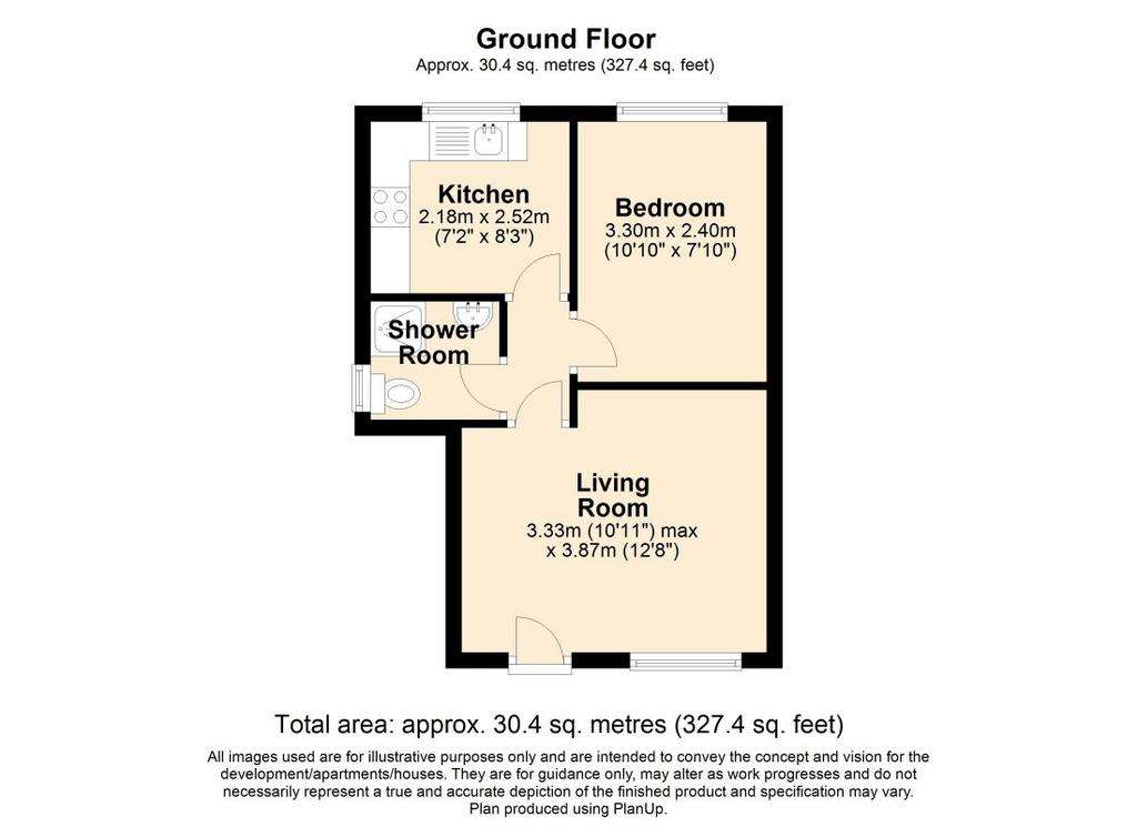 1 bedroom flat for sale - floorplan