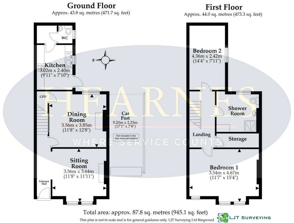 2 bedroom semi-detached house for sale - floorplan