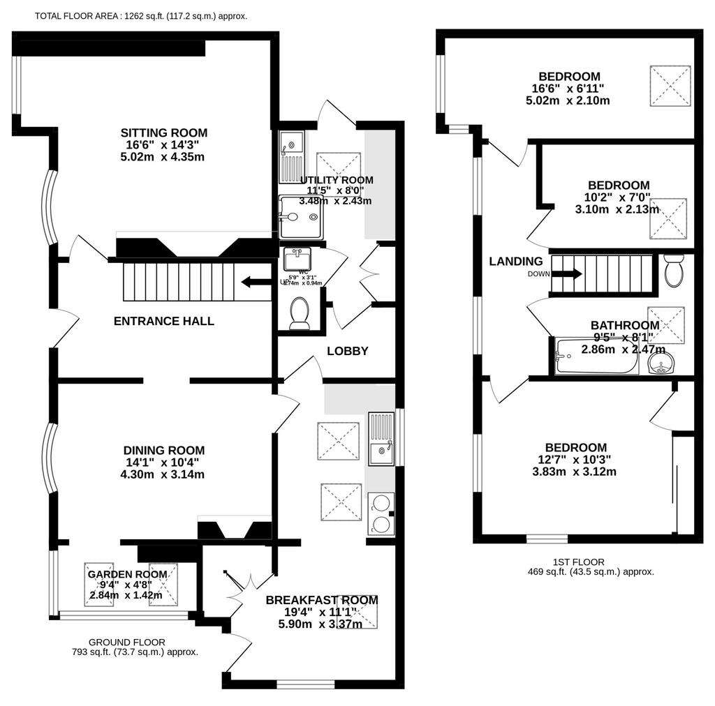 3 bedroom detached house for sale - floorplan